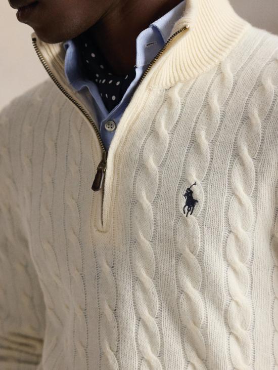 26FW 랄프 로렌 스웨터 말리아 메자 지프 어 트레체 크레마 - RALPH LAUREN