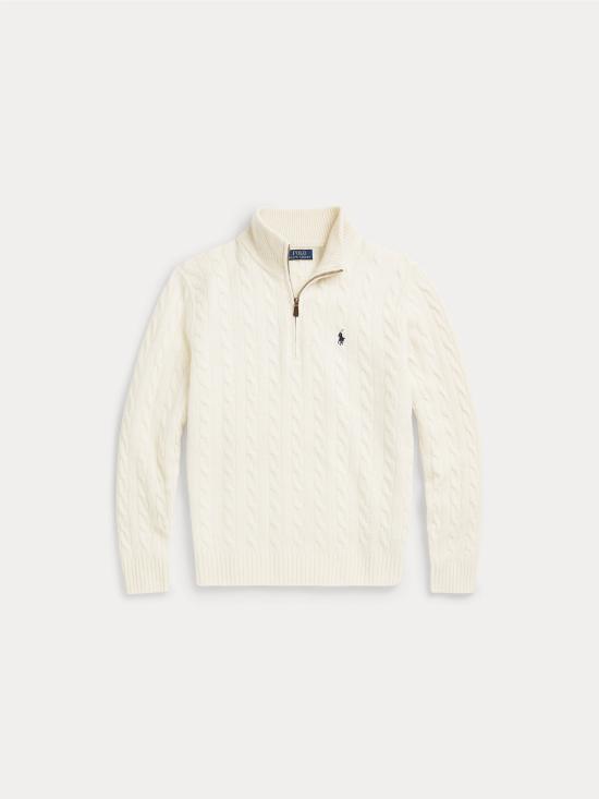 26FW 랄프 로렌 스웨터 말리아 메자 지프 어 트레체 크레마 - RALPH LAUREN
