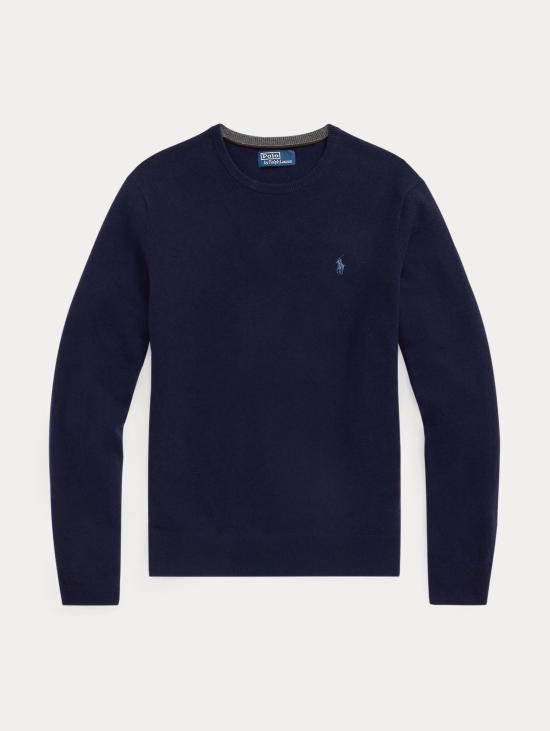 26FW 랄프 로렌 스웨터 라나 블루 색상의 마글리아 지로콜로 - RALPH LAUREN