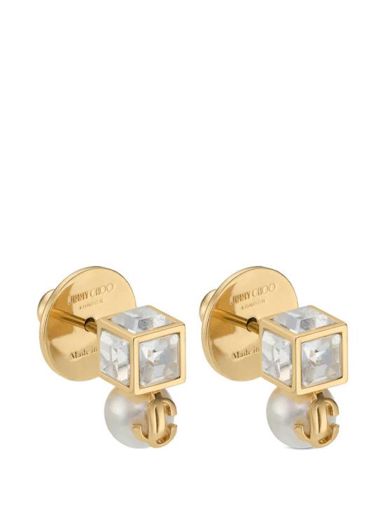 26FW 지미추 이어링 JCPEARLCUBEFTAGOWCR GOLD - JIMMY CHOO