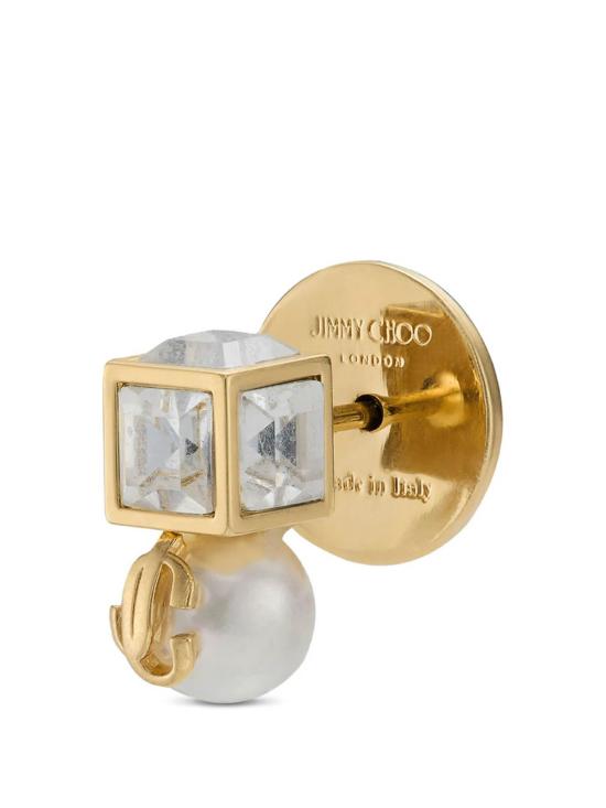 26FW 지미추 이어링 JCPEARLCUBEFTAGOWCR GOLD - JIMMY CHOO