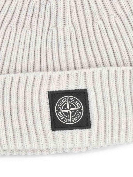 26FW 스톤 아일랜드 풀 립 RWS 컴퍼스 로고 패치 울 비니 L2S15N100002S00C3V0M95 GREY - STONE ISLAND
