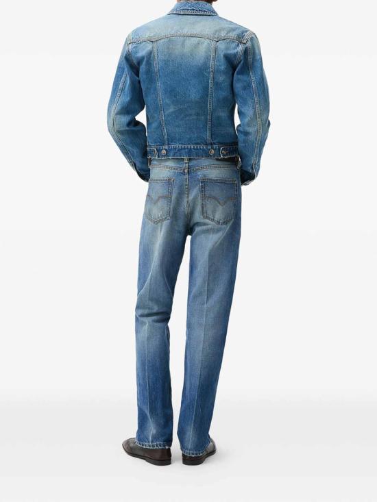 26FW 베르사체 스트레이트 팬츠 1A1840510254441D800 BLUE - VERSACE