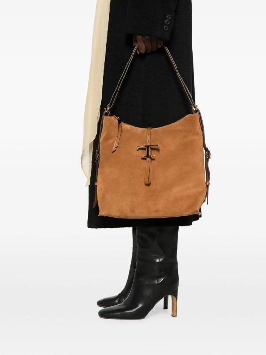 26FW 토즈 T 타임리스 스몰 숄더백 XBWTSEW0200P3A7L12 BROWN - TODS
