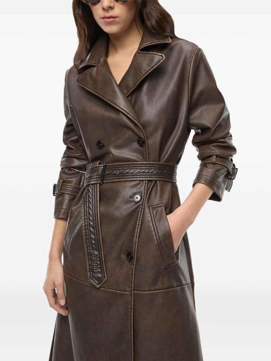 26FW 핑코 트렌치 코트 107055A3E8L64 BROWN - PINKO