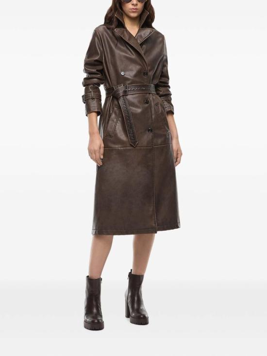 26FW 핑코 트렌치 코트 107055A3E8L64 BROWN - PINKO