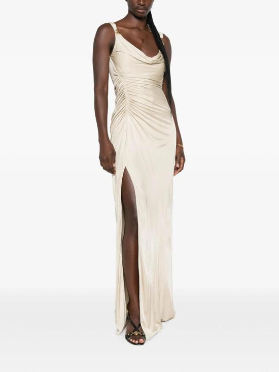 26FW 베르사체 미디 스커트 1A1249710267061KF90 CREAM - VERSACE