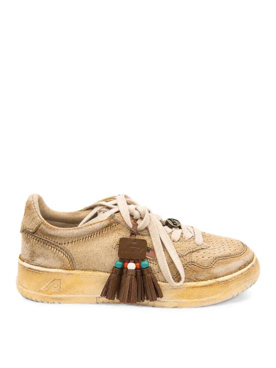 26FW 오트리 슈퍼 빈티지 메달리스트 로우 레더 스니커즈 AVLWP101 BEIGE