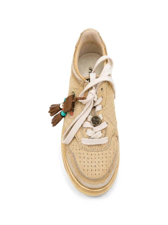 26FW 오트리 슈퍼 빈티지 메달리스트 로우 레더 스니커즈 AVLWP101 BEIGE - AUTRY