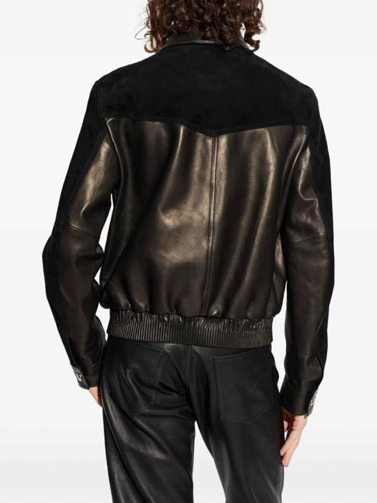 26FW 베르사체 가죽 자켓 1A1863410258971B000 BLACK - VERSACE