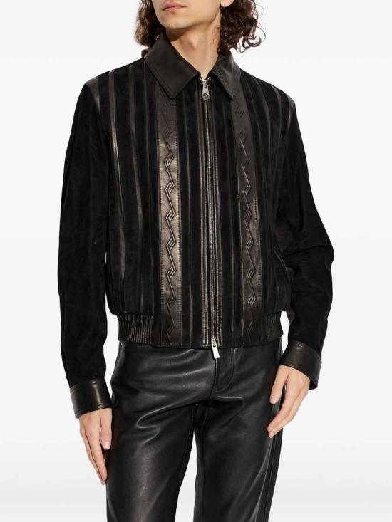 26FW 베르사체 가죽 자켓 1A1863410258971B000 BLACK - VERSACE