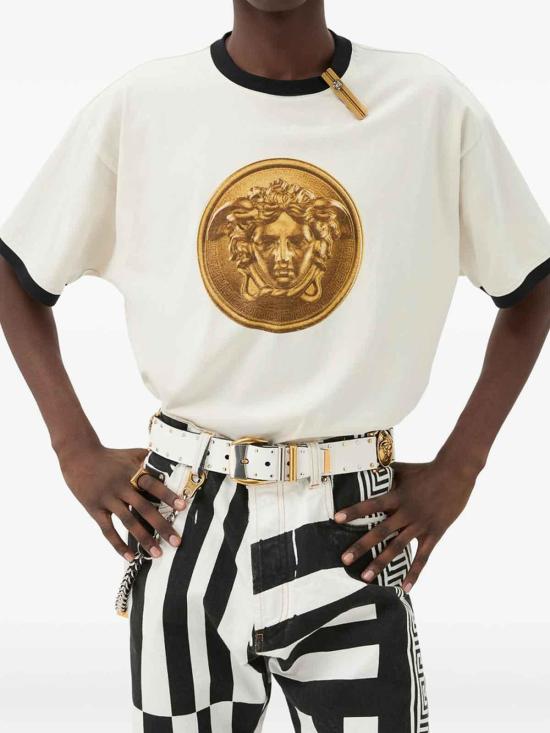 26FW 베르사체 반팔 티셔츠 1A1873510260931W790 WHITE - VERSACE
