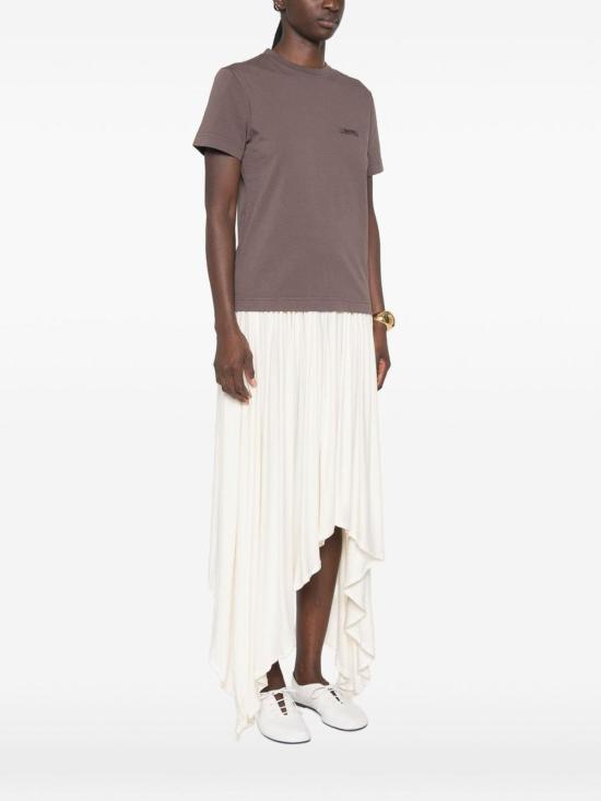 26FW 자크뮈스 그로그랭 로고 솟슬리브 티셔츠 TSW00550AJ00029850 BROWN - JACQUEMUS