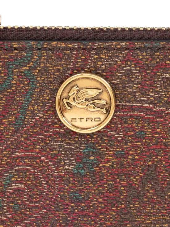26FW 에트로 페이즐리 집 카드 홀더 WP2E0002AA027M0019 BROWN - ETRO