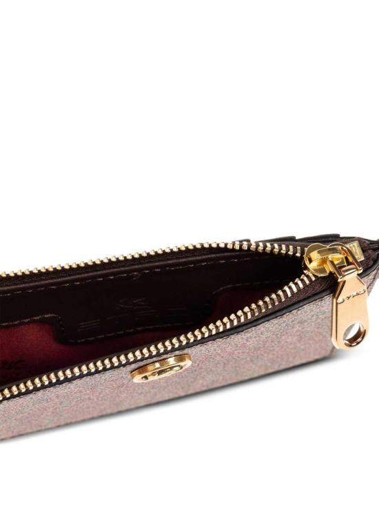26FW 에트로 페이즐리 집 카드 홀더 WP2E0002AA027M0019 BROWN - ETRO