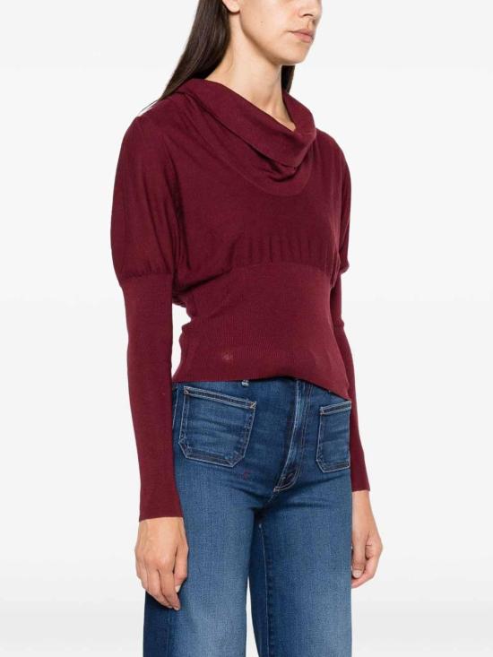 26FW 트윈셋 탑 262TT329100020 DARK RED - TWINSET