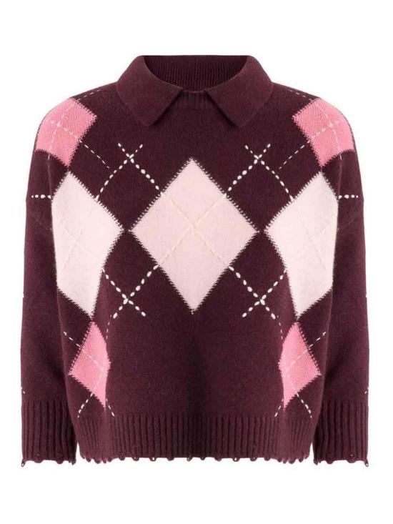26FW 핑코 탑 107286A3IEYN2 DARK RED