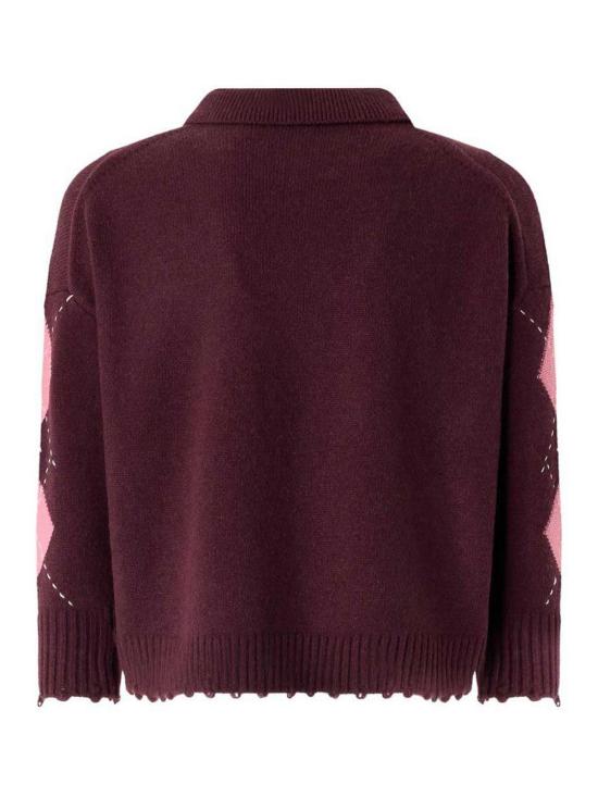 26FW 핑코 탑 107286A3IEYN2 DARK RED - PINKO