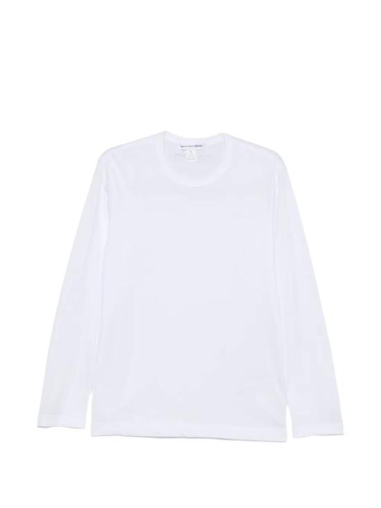 26FW 꼼데가르송 롱슬리브 로고 프린트 티셔츠 FZ T003 PER 4 WHITE