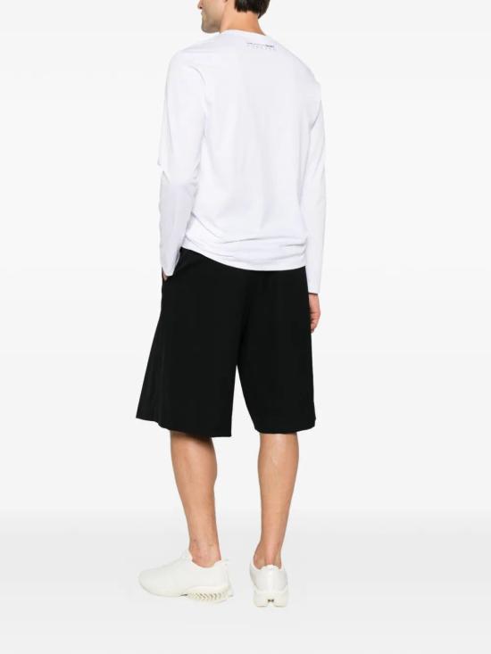 26FW 꼼데가르송 롱슬리브 로고 프린트 티셔츠 FZ T003 PER 4 WHITE - COMME DES GARCONS