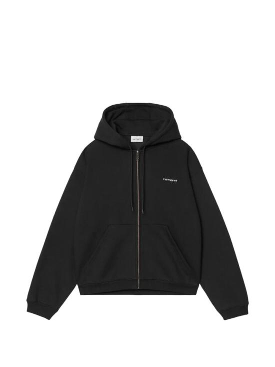 26FW 칼하트 WIP 후드 티셔츠 I037114 0D2XX BLACK WHITE