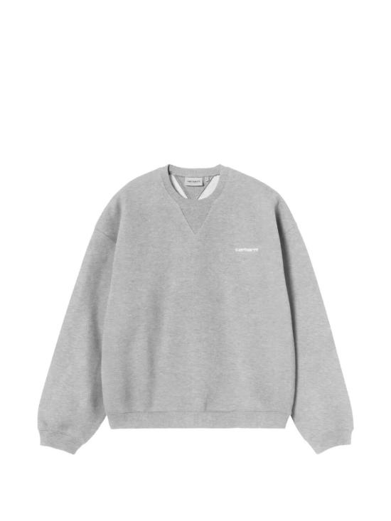26FW 칼하트 WIP 긴팔 티셔츠 I037113 00DXX GREY HEATHER WHITE