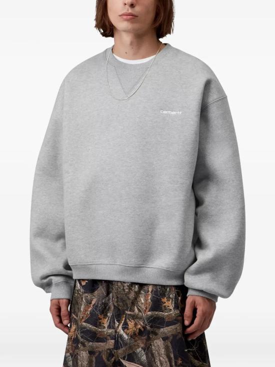 26FW 칼하트 WIP 긴팔 티셔츠 I037113 00DXX GREY HEATHER WHITE - CARHARTT WIP