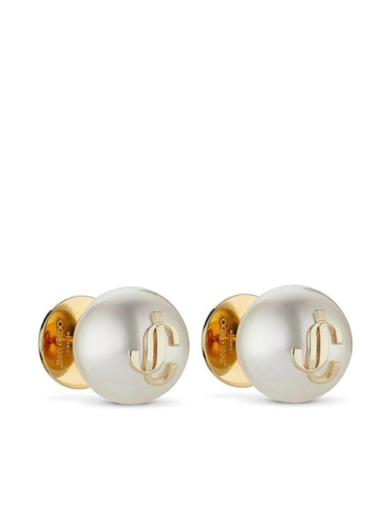 26FW 지미추 이어링 JCPEARLSTUDSDXQGOLWH GOLD - JIMMY CHOO