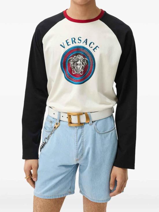26FW 베르사체 긴팔 티셔츠 1A1850210255962W0K0 WHITE - VERSACE