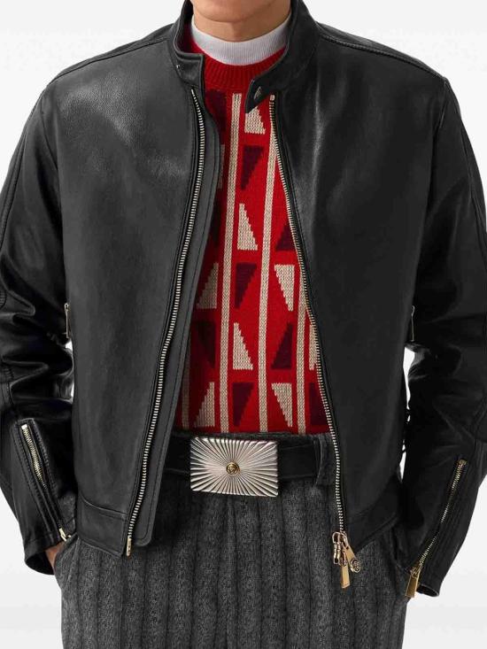 26FW 베르사체 가죽 자켓 1A1898010270501B000 BLACK - VERSACE