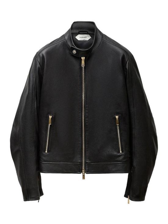 26FW 베르사체 가죽 자켓 1A1898010270501B000 BLACK