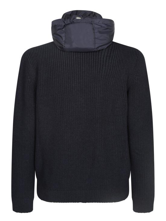 27FW 에르노 5게이지 리브 메리노 울 나일론 샤모니 재킷 MC000195U 70272 9290 Blue - HERNO