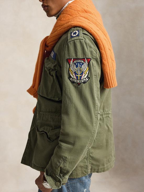 26FW 랄프 로렌 자켓 Giacca 필드 재킷 및 Patch Verde Militre - RALPH LAUREN