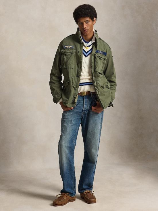 26FW 랄프 로렌 자켓 Giacca 필드 재킷 및 Patch Verde Militre - RALPH LAUREN