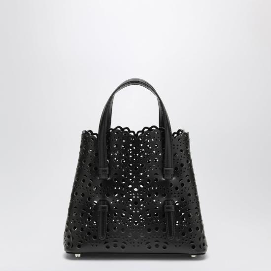 26FW 알라이아 비엔 웨이브 럭스 카프스킨 미나 20 백 AA1S06720I251SUE Black - ALAIA