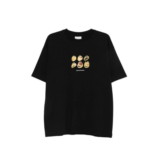 26FW 드롤드무슈 반팔 티셔츠 TS341 CO002BLACK