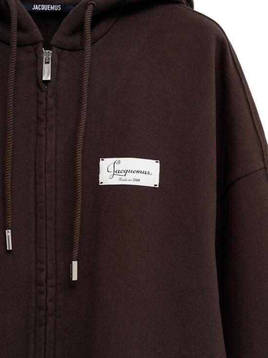 26FW 자크뮈스 후드 티셔츠 HOU00314AJ00325 881 DARK BROWN DOM - JACQUEMUS