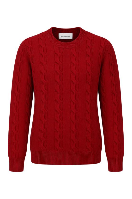 26FW 아미 스웨터 UKS880KN0189 A186 ROUGE RUBIS