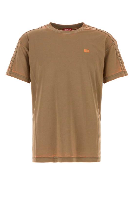 26FW 디젤 반팔 티셔츠 A256570IJBY 3EUA Brown