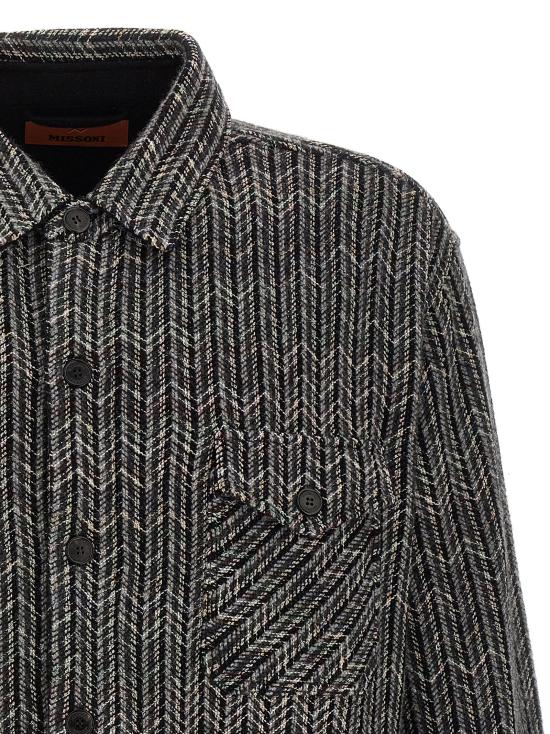 미소니 셔츠 LDUS25WJ07BC005FS91P0 GREY - MISSONI