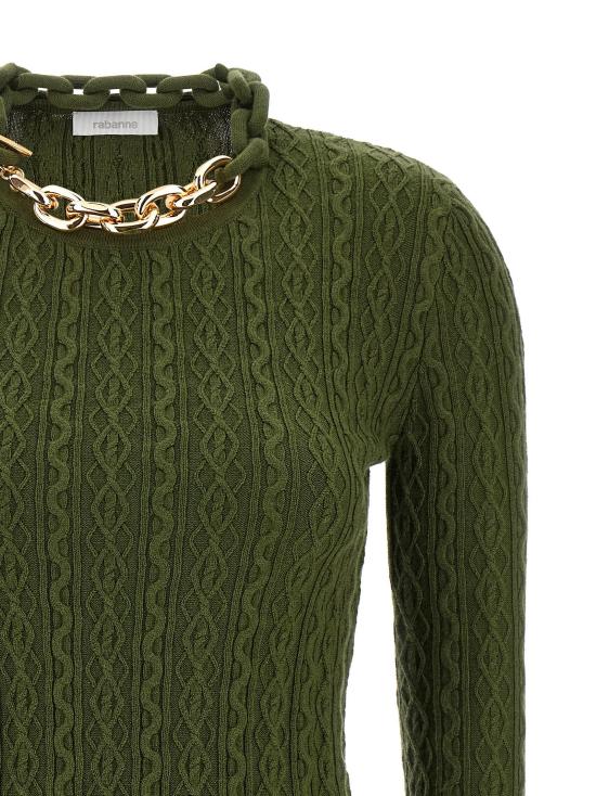  파코라반 스웨터 LD25AMPU049ML0320P303 OLIVE - PACO RABANNE