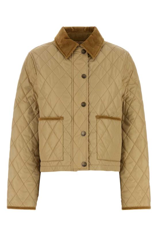 26FW 버버리 크롭 퀄티드 나일론 자켓 8107466 C1544 BEIGE