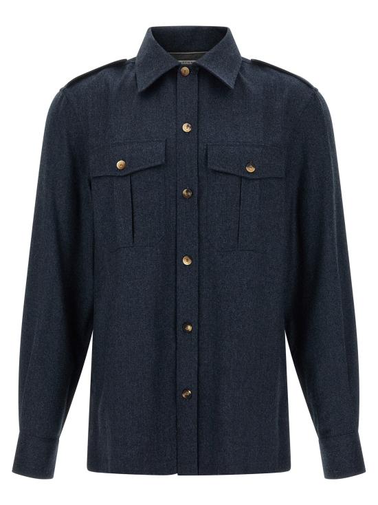  브루넬로 쿠치넬리 셔츠 LDMY6660731C010 NAVY
