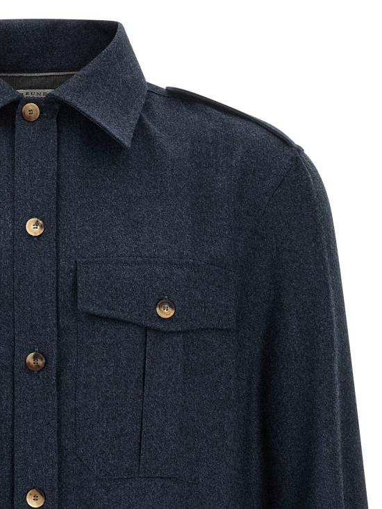  브루넬로 쿠치넬리 셔츠 LDMY6660731C010 NAVY - BRUNELLO CUCINELLI