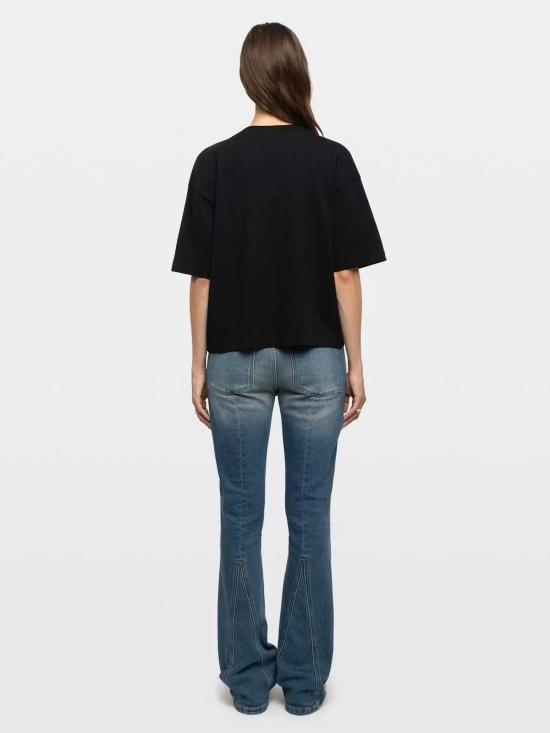  자딕앤볼테르 반팔 티셔츠 Zadig & Voltaire Taida 티셔츠 블랙 - ZADIG & VOLTAIRE