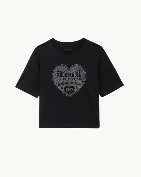  자딕앤볼테르 반팔 티셔츠 Zadig & Voltaire Taida 티셔츠 블랙