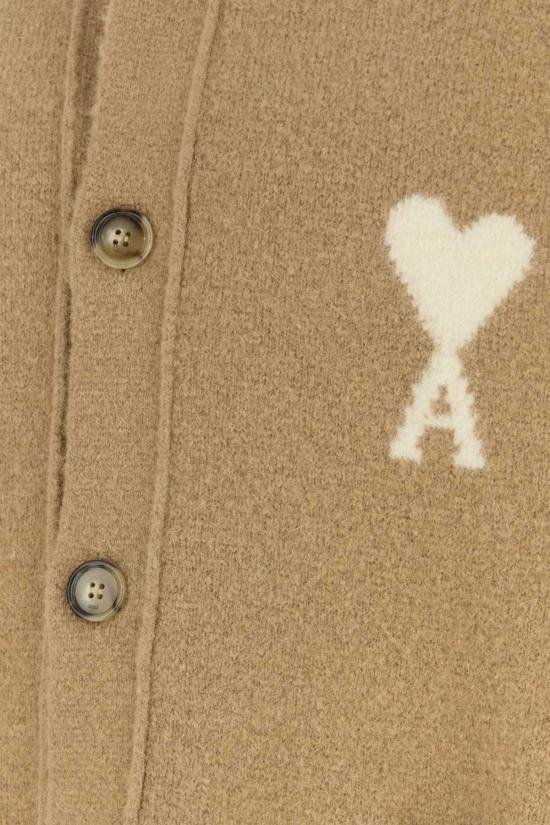 26FW 아미 ADC 하트 인타르시아 알파카 니트 가디건 UKC366KN0135 A278 BEIGE - AMI