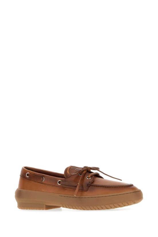26FW 미우미우 레더 덱 슈즈 5D793EF005070 F0046 COGNAC - MIU MIU