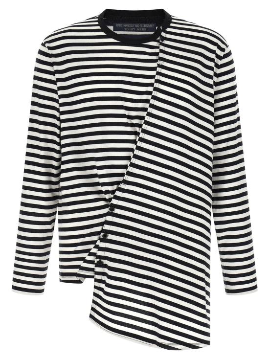  요지 야마모토 스웨터 LDHKT56074WHTXBLK1 BLACK - YOHJI YAMAMOTO