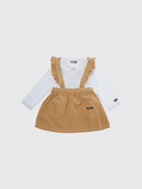 26FW [키즈] 모스키노 오버롤 MDK03ILVC02 20351 Brown